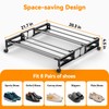DEYILIAN Under Bed Shoe Storage with Wheels Fixable Underbed Shoe