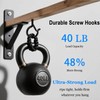 KULOLO 6 Pack Black Screw Hooks with Safety Buckle -