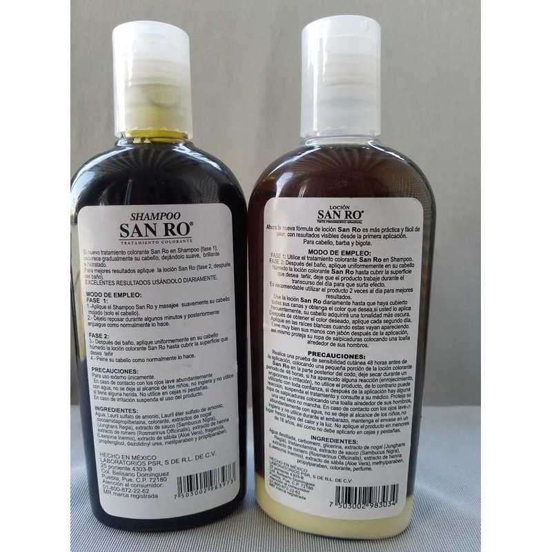 SAN RO Gray Hair Shampoo & Hair Lotion Coloring Treatment~Herb