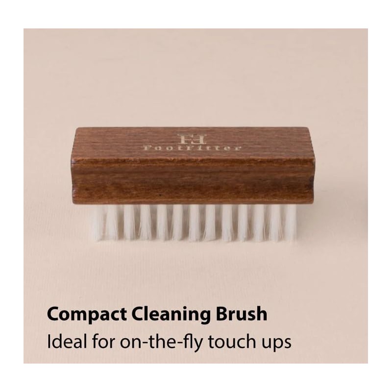 FootFitter Suede & Nubuck Brush Set. Brass & Nylon Brushes