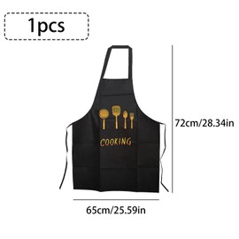 GroveEss Cooking Aprons,Waterproof Greaseproof Apron,Adjustable Bib Apron with 2 Pockets,Chef Women Men Aprons,for Chef Bar Restaurant Home Kitchen