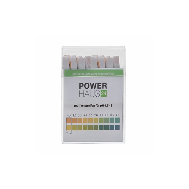 POWERHAUS24 100 x pH Test Strips pH 4.5 to 9