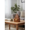 Traditional Handmade Wooden Incense Cone Burner | 4-Inch Temple Style