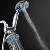 Antimicrobial/Anti-Clog High-Pressure 30-setting Dual Head Combination Shower by AquaDance with