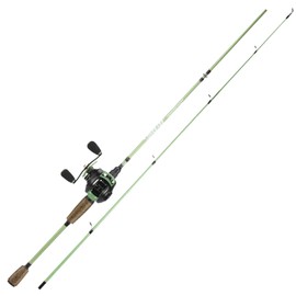 One Bass Fishing Rods Combos, 30-Ton Carbon Fiber Blanks Casting Rods,8.1:1 Gear Ratio Fishing Reel, 2-Piece Baitcasting Combo with Rubber Cork Handle- 7'0" with Left Handed Reel