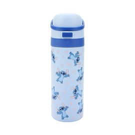 Lilo & Stitch All-Over Stitch Print Blue 24 Oz Stainless Steel Water Bottle