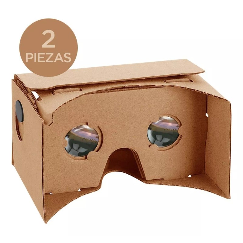 Mercader Digital 2 Pz Google Cardboard Visor Realidad Virtual Lente