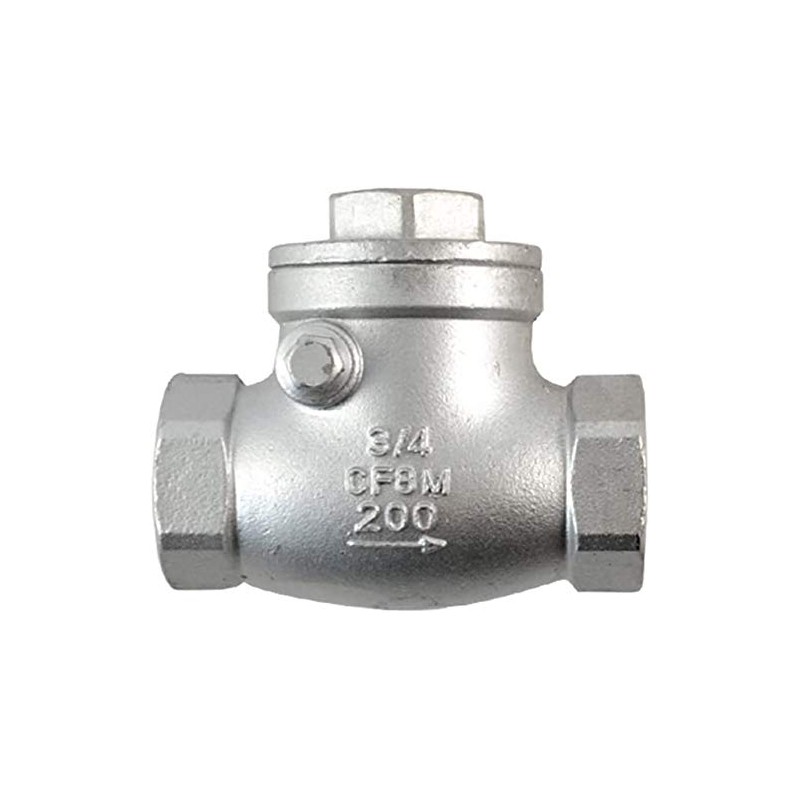 3/4" NPT Swing Check Valve Female PN16 CF8M,Stainless Steel SS316