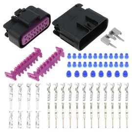 ECSiNG 1Set 16 Pin Männlich Weiblich Stecker Kit GT150 GT280 15326269 12191819 15366060 16 Weg wasserdichte Elektrische Stecker Mit Terminals Dichtung