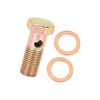 Hihaha Banjo Bolt/for Car/Metal / 1 Set Bronze Tone