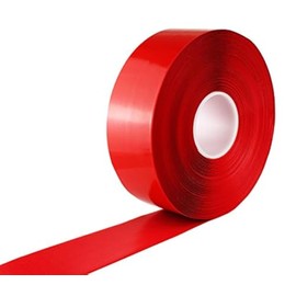 PermaStripe Red Embossed Floor Tape -Thickness 39mils, 4-Inch x 98 Foot Roll