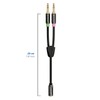deleyCON Headset PC Laptop Adapter - Audio Jack Y Adapter