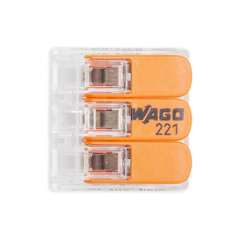 WAGO 221 Series - 50 x 3 Conductor Connecting Clamps