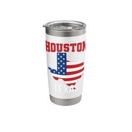 Houston Texas USA Flag Lone Star State Dallas San Antonio TX Stainless Steel Insulated Tumbler