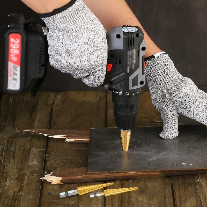 IRONANT 3PCS Step Drill Bit Set, HSS Titanium Step Drill