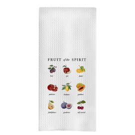uinwk Scripture Kitchen Towels,Christian Hand Towels Tea Towels for Kitchen,Fruit of The Spirit Towel,Bible Verse Hand Towels for Kitchen,Gifts for Christian Girls Women,16x24 Inch