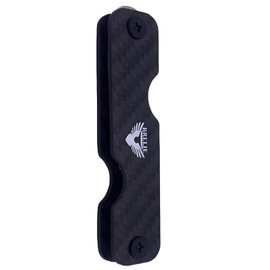 BRELIE Smart Key Chain Organizer- Key Holder for 1-12 Keys- Multifunctional- Bottle Opener- Sim Opener- Compact Carbon Fiber Key Chain- Lightweight, Black