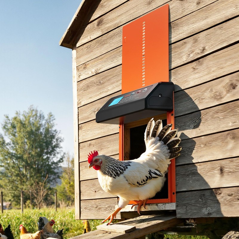 VEVOR Automatic Chicken Coop Door, Battery Powered Chicken Coop Door