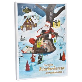 Crottendorfer Incense Cones - Advent Calendar with 24 Incense Cones - 2022 Motif Santa Claus and Winter Holiday - Made in Germany