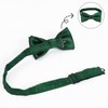 Alizeal Banded Adjustable Length Pre-tied Boy's Bow Tie, Dark Green