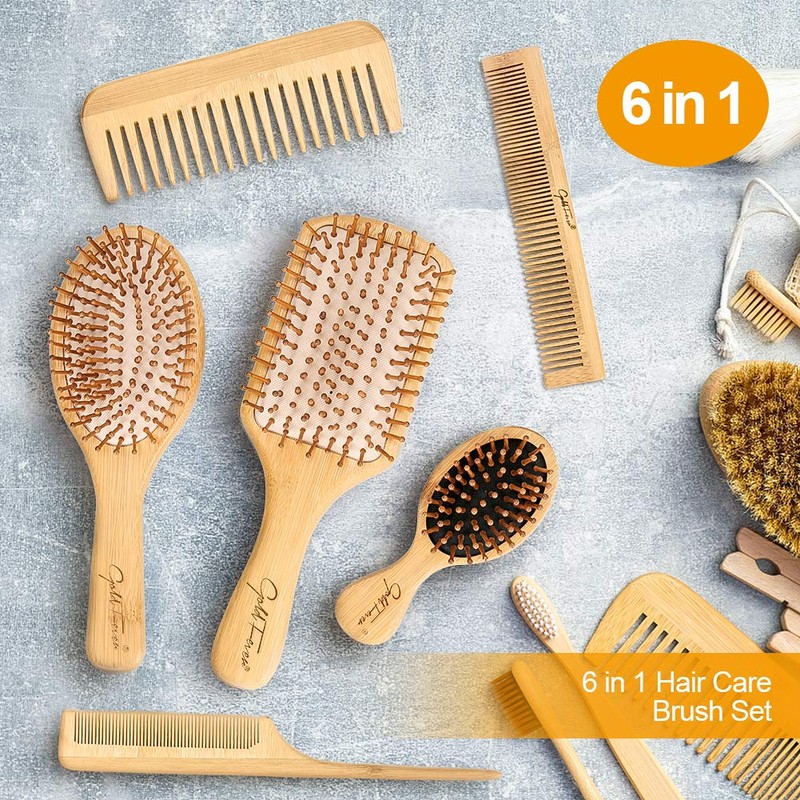 BestFire 6 in 1 Hair Brush Set for Men &