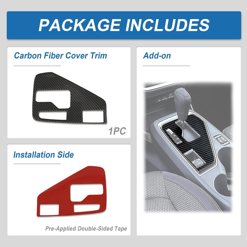 Real Carbon Fiber Gear Shift Panel Trim for 2024-2026 Crosstrek/Impreza