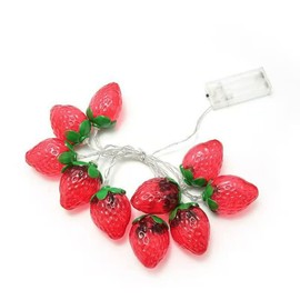zaoalife 150cm 10LEDs Fruit Strawberry String Lights Battery Powered Indoor Outdoor Lighting Lamp Christmas Fairy String Lights Garden Wedding Home Decoration