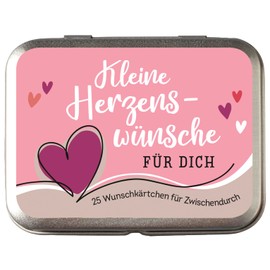 Metallbox Kleine Herzenswünsche für Dich: 25 Wunschkärtchen für zwischendurch