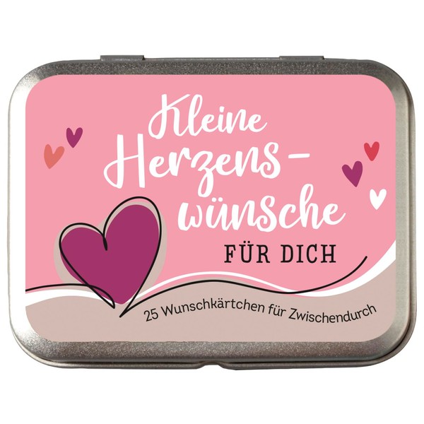 Metallbox Kleine Herzenswünsche für Dich: 25 Wunschkärtchen für zwischendurch