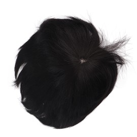 ANGGREK Men Hair Toupee, Men Top Hair Piece Men Toupee Men Hair Replacement System Men Hair Piece Fashionable Men Toupee
