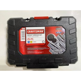 Craftsman NEW Craftsman 25-PC Socket Wrench Set. 1/4 and 3/8 drive 12-PT sockets.