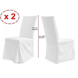 Universal Paris Chair Covers Set of 2 – (Choice of Colours) white