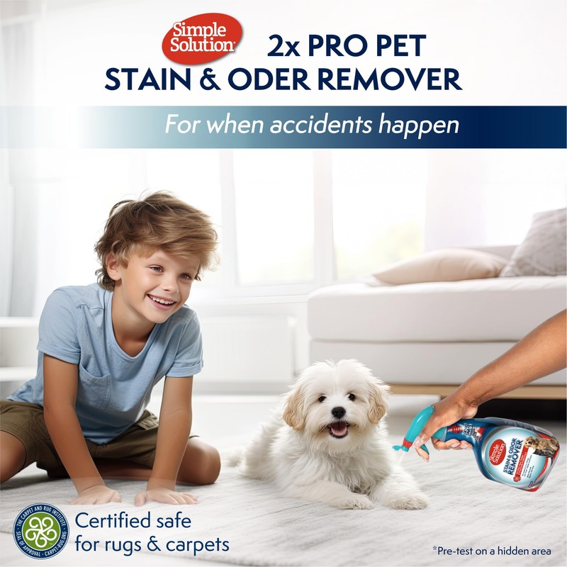 Simple Solution Stain & Odor Eliminator for Pets, Carpet Deodorizer,