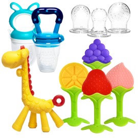 KOSMOX Mordedera para Bebe, Cosas para Bebes, Chupon para Fruta, Chupones para Bebe 0 a 3 Meses, Juguetes de Dentición para Bebe