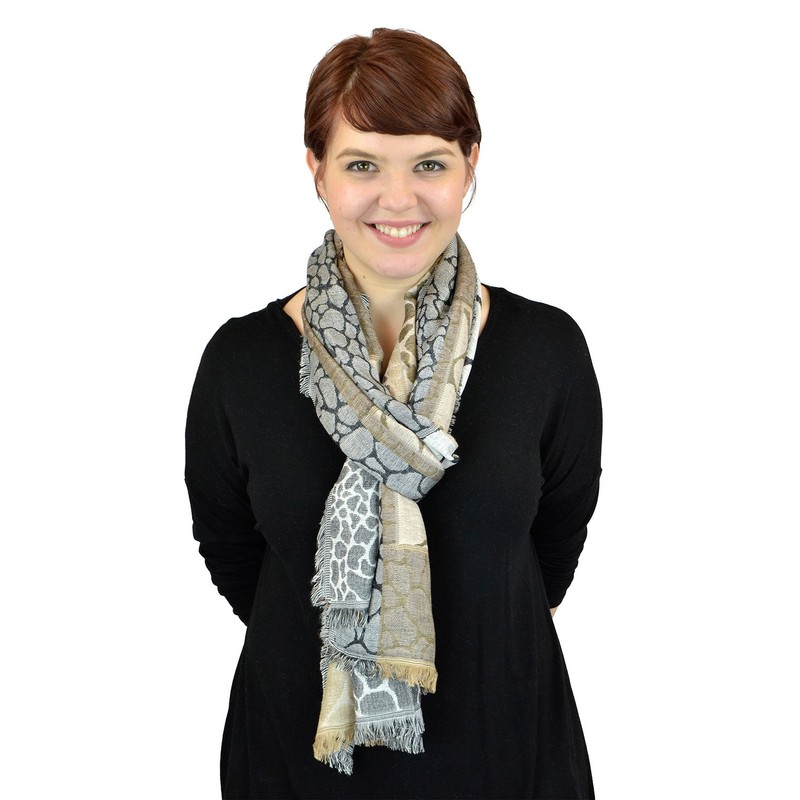 Belle Donne Pashmina Women Scarf Soft Wrap Shawl Animal Print