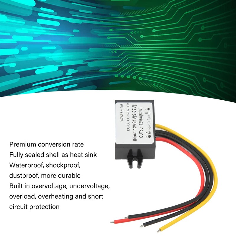 Waterproof DC to DC Voltage Converter 9-32V Up to 12V