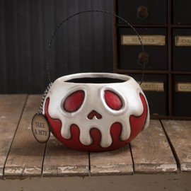 Bethany Lowe Large Red Apple With White Poison Bucket,White,Red,LA1388