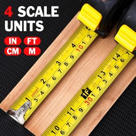 YesBes Tape Measure 25 ft, 10 Pack Bulk Easy Read Measuring 10