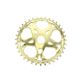 Lowrider Sweet Heart Sprocket 36t 1/2 X 1/8 Gold. for Bicycles, Bikes, Beach Cruiser, Strech Bikes, limos, Chopper Cruiser