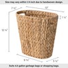 StorageWorks Wicker Waste Basket, Handwoven Water Hyacinth Trash Can with