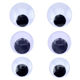 GORGECRAFT 3 Styles Giant Googly Eyes 2 Inch 3 Inch 4 Inch Self Adhesive Black Plastic Large Googlie Wobbly Eyes Big Wiggle Eyes Sticker for Handmade Craft Christmas Tree Party Decoration Scrapbooking