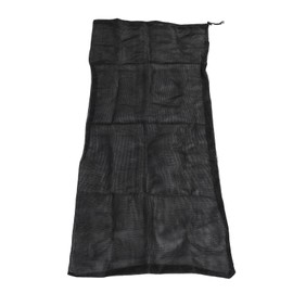 48 Inch Opening Black Nylon Wood Chipper Bag with Holes, Easy to Install and Fill for Leaf Shredder Machine, Ideal for Great Wood Chippers, Two Rope Locks