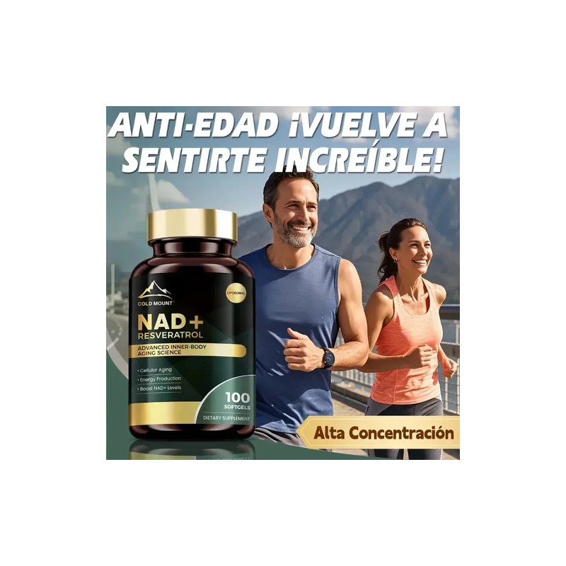 3pcs Nad+ Resveratrol, Apoyo Con Fórmula Liposoma 100 Cáps