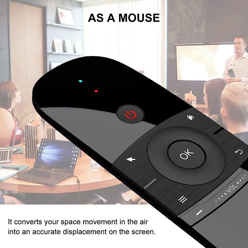 Meentek W1 Universal Air Remote Keyboard Mouse, 2.4GHz for Nvidia
