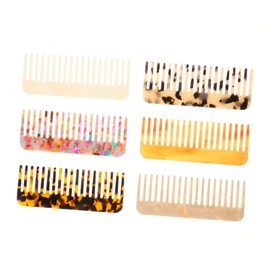 TOVINANNA 6pcs Anti-static Hair Comb Detangling and Styling Tools for Smooth Hair Suitable for Home and Salon Use Durable Acetate Material Marble Pattern