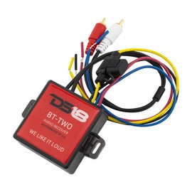 DS18 BTTWO Bluetooth Receiver - IP65 Waterproof Rated, BT 4.0, Remote Trigger Output, Stero Male RCA Output - Allows Connect & Play Integration to Your Audio Device
