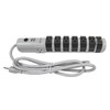 Monoprice 8 Outlet Rotating Surge Strip -Grey | UL Rated
