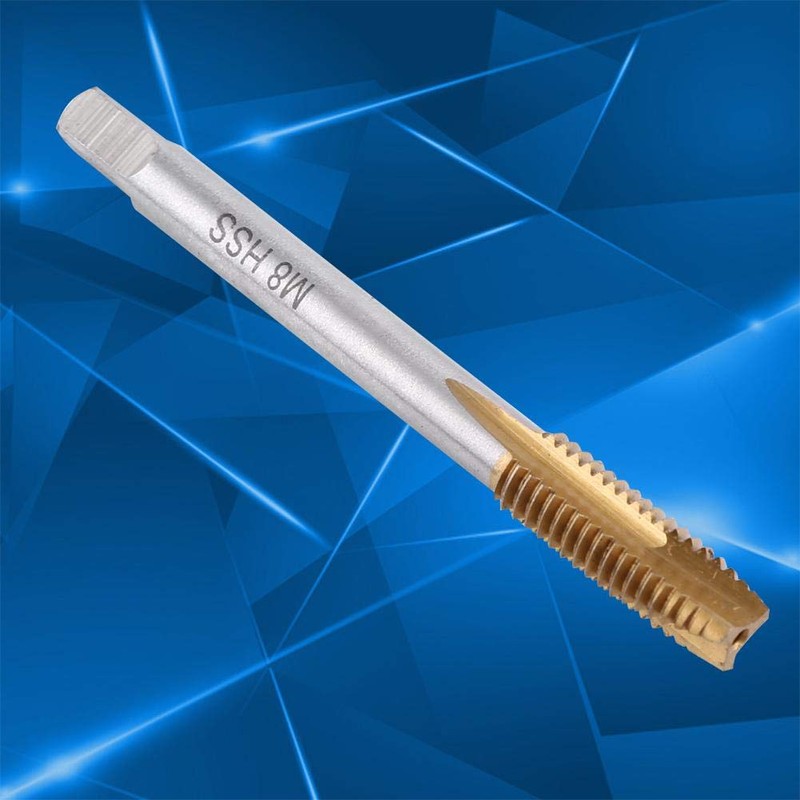 HSS Machine Tap with Metric Thread, 5 Pieces Titanium Coated