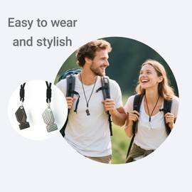 Novvyriel Aerospace Aluminum Dual-Tube Survival Whistle - 120dB Outdoor Military Training Rescue Whistle (Silver)