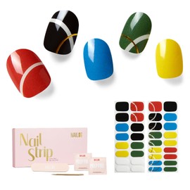 NAILOG Nagelfolie,Nagelfolie uv Härtend,Nagelfolie Selbstklebend,UV Nagelfolien,34 Stück Nagelsticker,Nails Starter Set,Geschenk für Frauen,The Rings